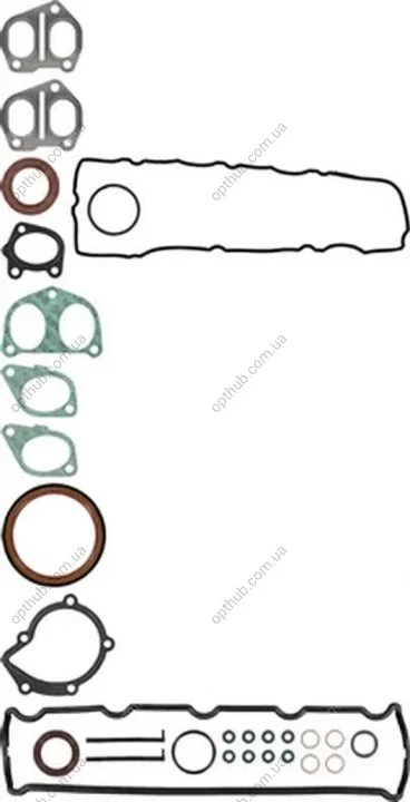 Комплект прокладок (верхній) Citroen Berlingo/Peugeot Partner 1.9D DW8 98- (без ГБЦ) REINZ UA63 VICTOR REINZ 01-34356-01 (фото 1)