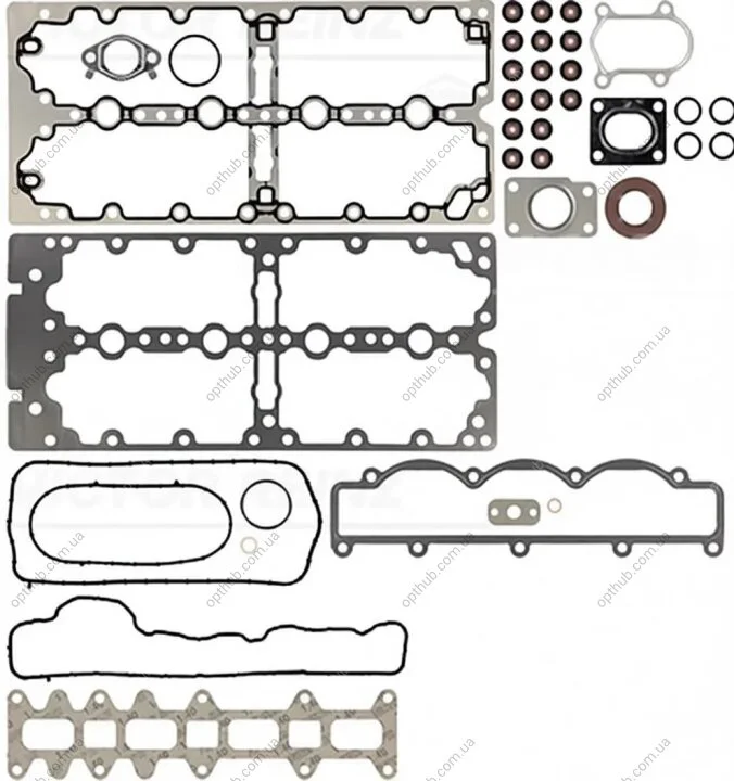 Комплект прокладок з різних матеріалів HEAD FIAT/IVECO 2.3 F1AE -ua VICTOR REINZ 02-37551-01 (фото 1)
