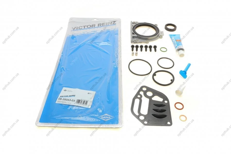 Комплект прокладок з різних матеріалів CONVERSION VAG 1.6 04- BGU/BSE/BSF + REAR SEAL -ua VICTOR REINZ 08-35053-03 (фото 1)