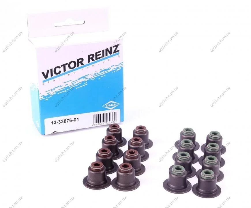Комплект сальників клапанів IN/EX (SET) FORD 1.25/1.4/1.6 16V ZETEC (8PS+8PS) VICTOR REINZ 12-33876-01 (фото 1)