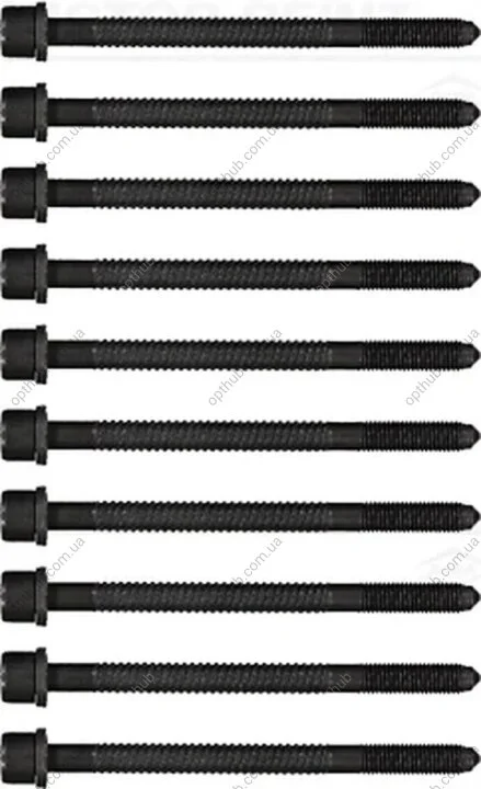 Комплект болтів з головкою системи TORX з чорного металу VAG 1.4 16V/2.0 16V 9A/ACE/AFH -ua VICTOR REINZ 14-32048-01 (фото 1)