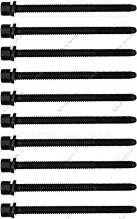 Комплект болтів з головкою системи TORX з чорного металу AUDI 3.7/4.2 ABH/ABZ/AEC/AEM/A -ua VICTOR REINZ 14-32055-01 (фото 1)
