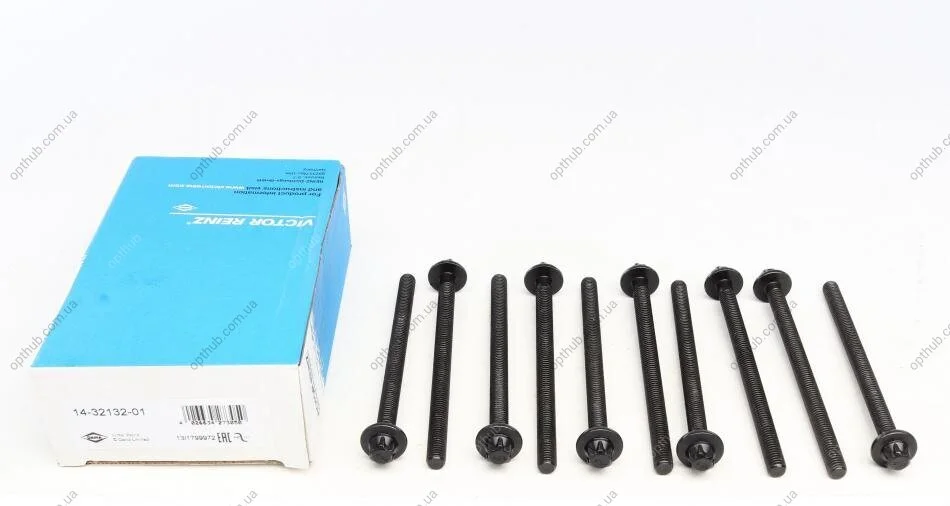 Комплект болтів з головкою системи TORX з чорного металу OPEL X10XE/Z10XE -ua VICTOR REINZ 14-32132-01 (фото 1)