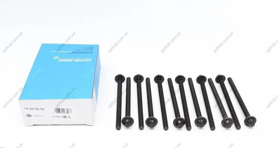 Комплект болтів з головкою системи TORX з чорного металу OPEL X12XE/Z12XE/Z12XEP/Z14XEL/Z14XEP -ua VICTOR REINZ 14-32132-02 (фото 1)
