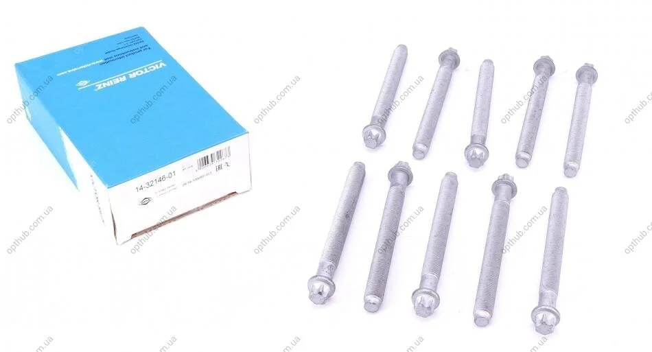 Комплект болтов с головкой системы TORX из черного металла RENAULT F9Q NEW VICTOR REINZ 14-32146-01 (фото 1)