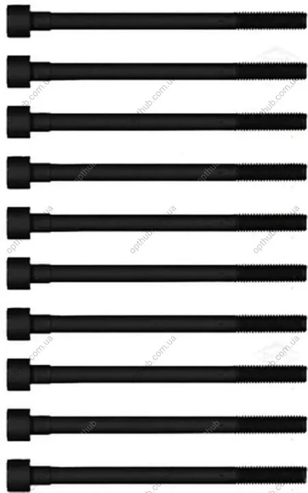 Комплект болтів з шестигранною головкою з чорного металу CYLINDER HEAD BOLT SET NISSAN -ua VICTOR REINZ 14-55008-01 (фото 1)