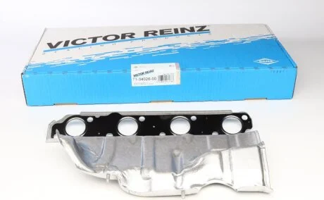 Прокладка колектора двигуна металева КОЛЛ. EX FORD 2.0/2.2TDCI FMBA/HJBA/HJBB 00-07 С ТЕПЛОВ. ЭКРА -ua VICTOR REINZ 71-34026-00
