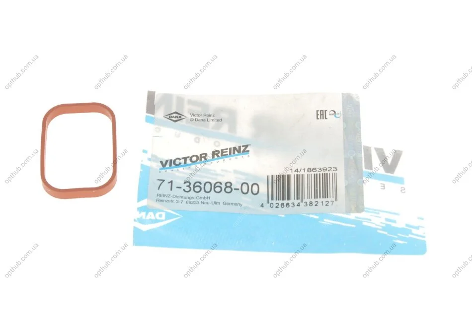 Прокладка колектора двигуна гумова КОЛЛ. IN VW CDGA (4) VICTOR REINZ 71-36068-00 (фото 1)