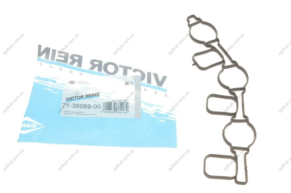 Прокладка колектора двигуна гумова КОЛЛ. IN VAG BMK (2) -ua VICTOR REINZ 71-36069-00 (фото 1)