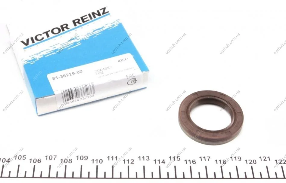 Сальник гумометалевий OIL SEAL 30X45X7 AB SL RD FPM VICTOR REINZ 81-36229-00 (фото 1)