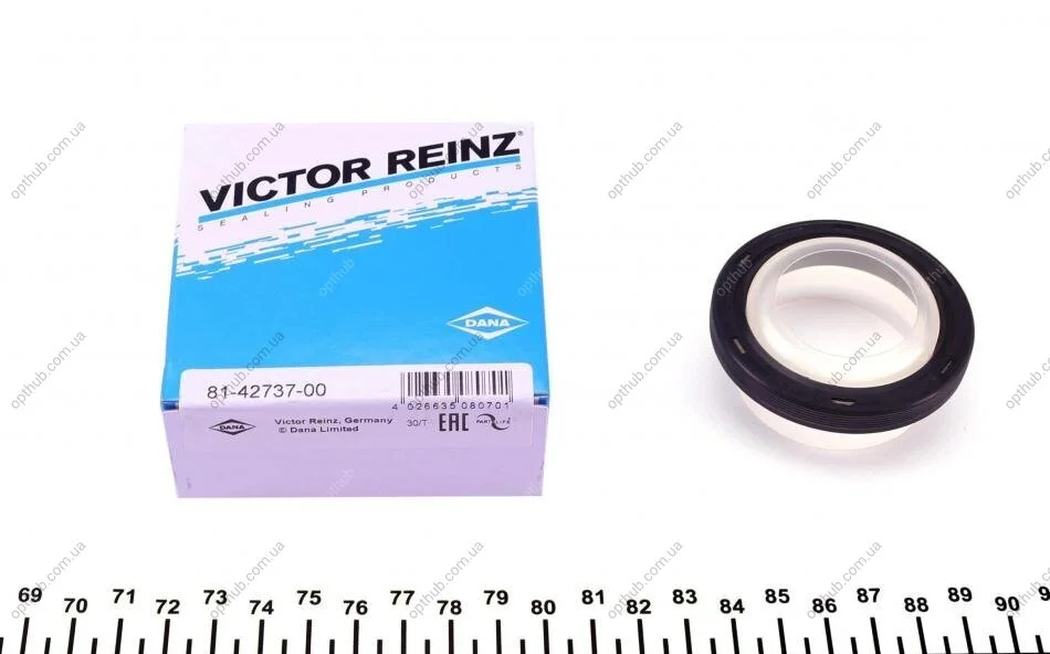 Сальник гумометалевий FRONT 45X60X8 VAG 1.8TFSI BYT PTFE/ACM VICTOR REINZ 81-42737-00 (фото 1)