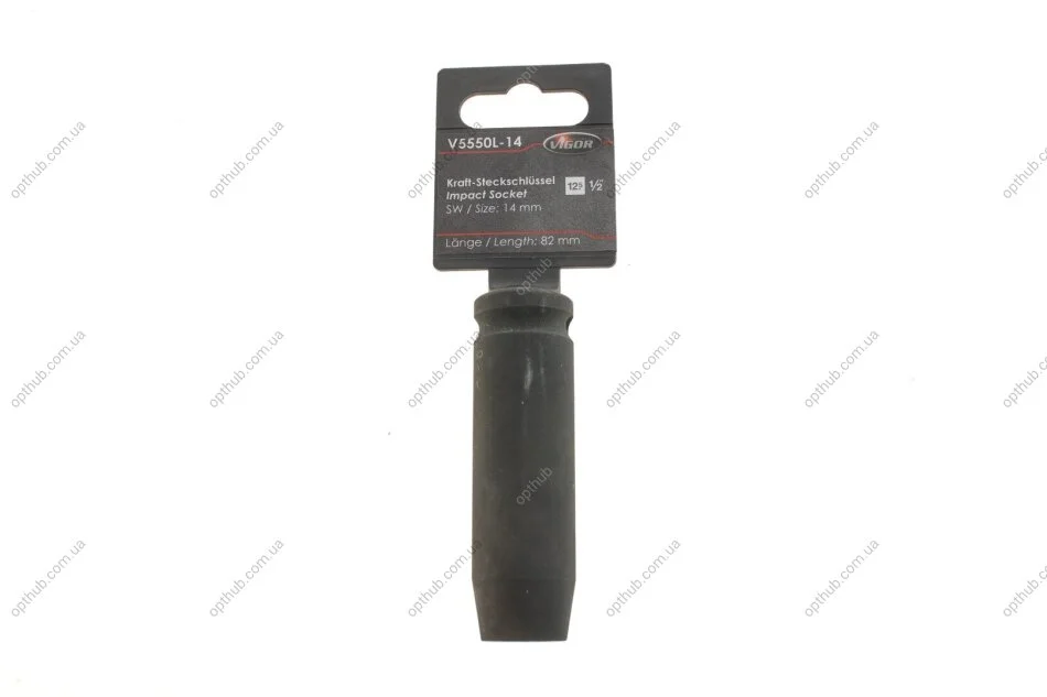 Головка ударна HEX (1/2"", 14mm) довга (opt-om) VIGOR V5550L-14 (фото 1)