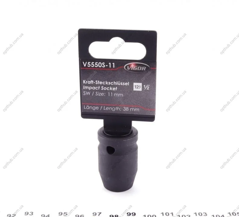 Головка ударна HEX (1/2"", 11 mm) коротка (opt-om) VIGOR V5550S-11 (фото 1)