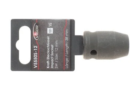 Головка ударна HEX (1/2"", 12mm) коротка (opt-om) VIGOR V5550S-12