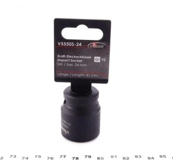 Головка ударна HEX (1/2"", 24mm) коротка (opt-om) VIGOR V5550S-24