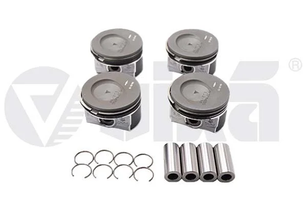 Комплект поршнів (з пальцями та кільцями) Audi A1, A3/VW Golf/Skoda Octavia 1.2 (CBZB, CBZA) (10-) VIKA Vika 11071700301 (фото 1)