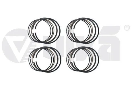 Кільця поршневі комплект на 4 циліндра Audi A3, A4/Skoda Octavia I/VW Golf, Passat, Polo 1,6 (94-) (D=81 мм) VIKA Vika 11981636101