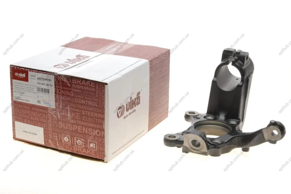 Кулак поворотний передній правий 4 отвори Skoda Octavia (04-13,14-)/VW Golf (04-), Jetta (06-11), Tiguan (08-) / Audi Q3 (12-) VIKA Vika 44070089101 (фото 1)