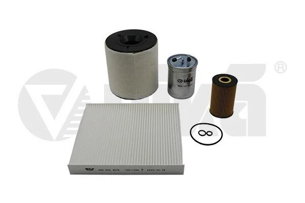 Комплект фильтров (4шт) Skoda Fabia (11-15)/VW Polo (10-12)/Seat Ibiza (09-11)/Audi A1 (11-14) 1.6,2.0 бенз/диз VIKA Vika K11783601 (фото 1)