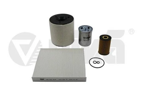 Комплект фільтрів (4шт) Skoda Fabia (11-15)/VW Polo (10-12)/Seat Ibiza (09-11)/Audi A1 (11-14) 1.6,2.0 бенз/диз VIKA Vika K11783601