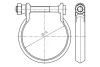 Затискач вихлопної системи (90мм) CITROEN JUMPER III FIAT DUCATO LANCIA DELTA III OPEL ASTRA J, ASTRA J GTC, CASCADA, INSIGNIA A, INSIGNIA A COUNTRY, ZAFIRA C PEUGEOT BOXER 1.9D/2.0D/2.2D 04.06- WALKER 80910 (фото 2)
