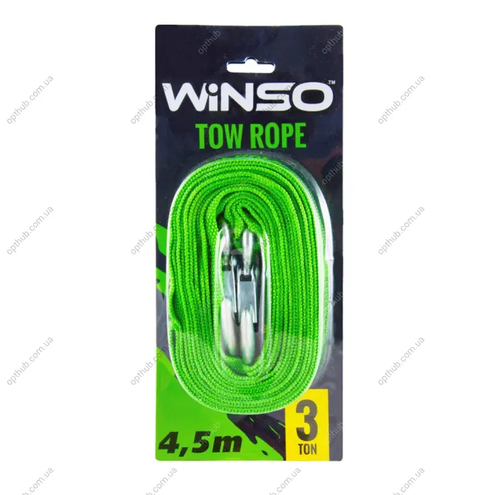 Трос стрічковий WINSO, з металевими гачками 3т,4,5м.,блістер Winso 133450 (фото 1)