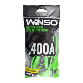 Провода-прикурювачі WINSO 400А, 3м, поліетиленовий пакет Winso 138420