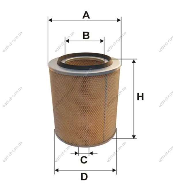 Фільтр повітряний IVECO (TRUCK) AM409/1/ (вир-во WIX-Filtron) WIX FILTERS 42327E (фото 1)