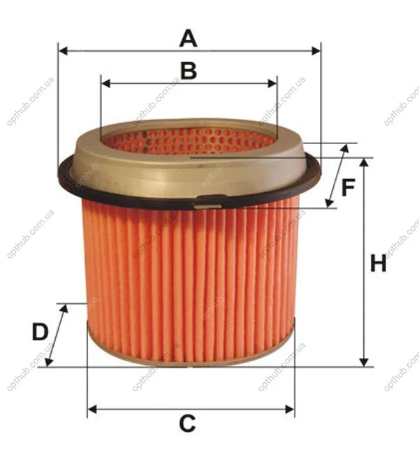Фільтр повітряний MITSUBISHI COLT AM433/ (вир-во WIX-FILTERS) WIX FILTERS WA6108 (фото 1)