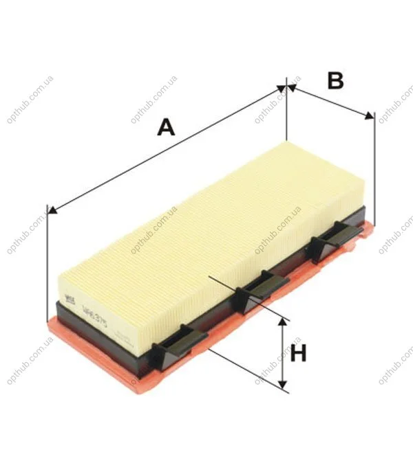 Фільтр повітряний RENAULT /AP185 (вир-во WIX-FILTERS) WIX FILTERS WA6375 (фото 1)