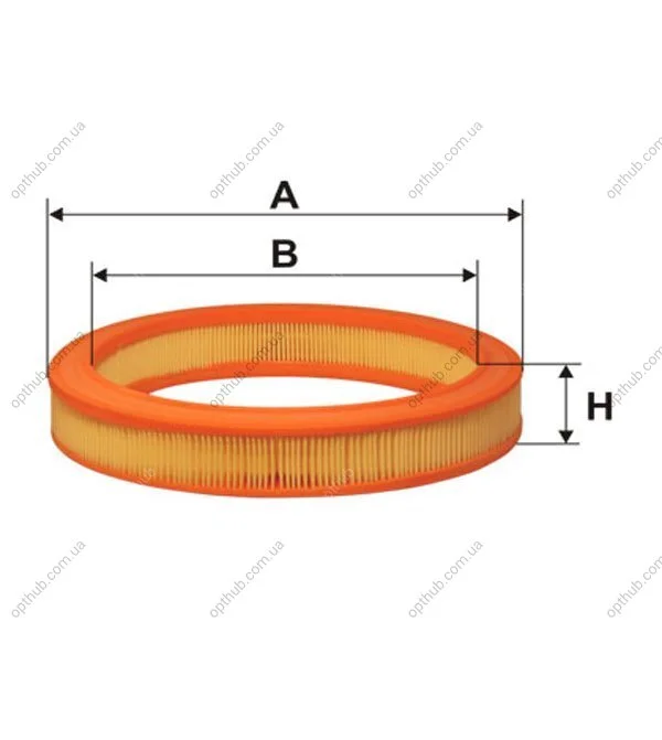 Фільтр повітряний FORD ESCORT /AR222 (вир-во WIX-FILTERS) WIX FILTERS WA6403 (фото 1)