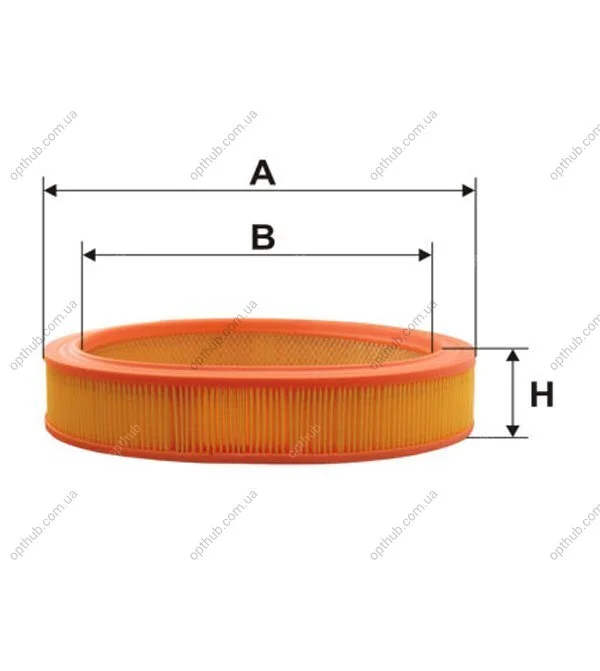 Фільтр повітряний FORD SCORPIO, SIERRA /AR238 (вир-во WIX-FILTERS) WIX FILTERS WA6422 (фото 1)