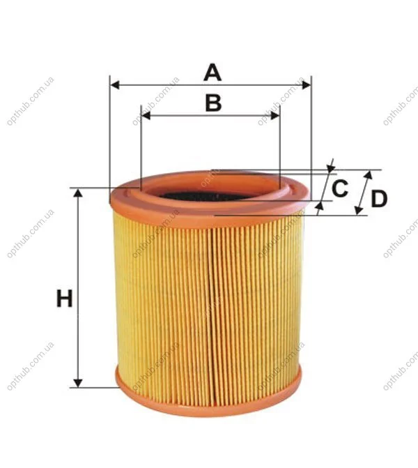 Фільтр повітряний CITROEN, PEUGEOT /AE311/1 (вир-во WIX-FILTERS) WIX FILTERS WA6524 (фото 1)