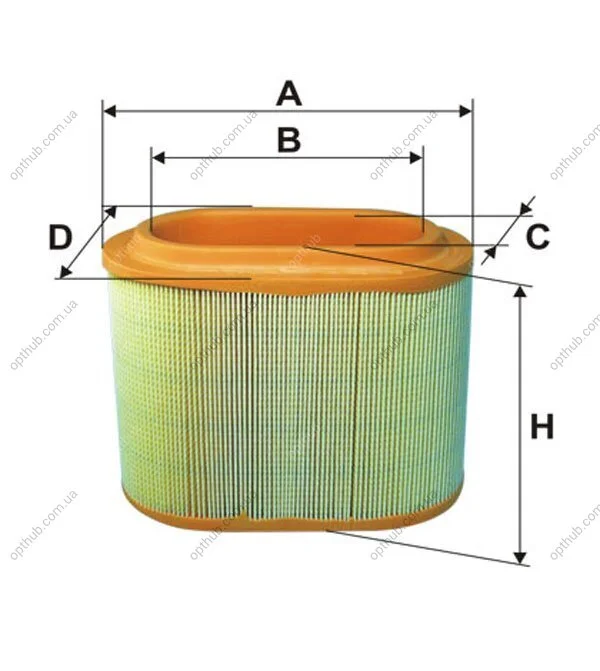 Фільтр повітряний HYUNDAI /AE358 (вир-во WIX-FILTERS) WIX FILTERS WA6570 (фото 1)