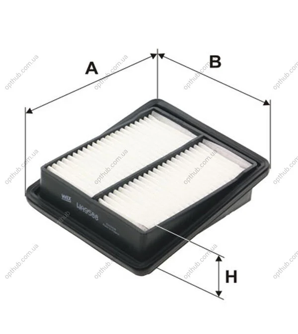 Фільтр повітряний HONDA JAZZ II (вир-во WIX-FILTERS) WIX FILTERS WA9588 (фото 1)