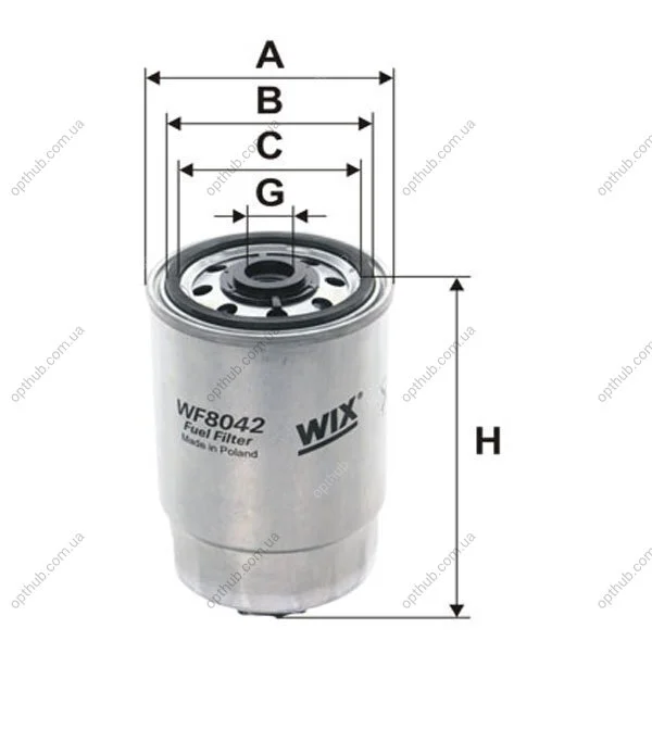 Фільтр палив. IVECO /PP837 (вир-во WIX-FILTERS) WIX FILTERS WF8042 (фото 1)