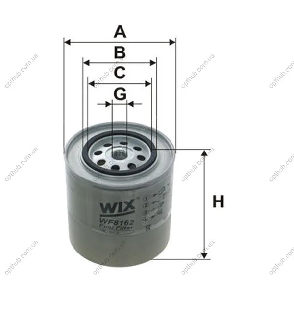 Фільтр палив. BMW PP854/1/ (вир-во WIX-FILTERS) WIX FILTERS WF8162 (фото 1)