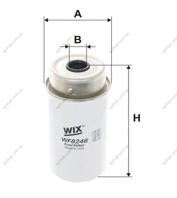 Фільтр паливний FORD TRANSIT 2.2-2.4 TDCI 06-14 (вир-во WIX-FILTERS) WIX FILTERS WF8246 (фото 1)