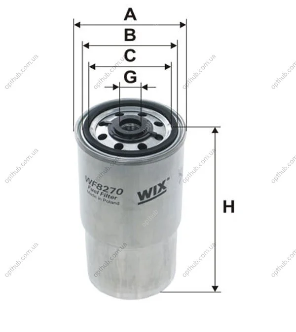 Фільтр палив. BMW E34 PP940/2/ (вир-во WIX-FILTERS) WIX FILTERS WF8270 (фото 1)