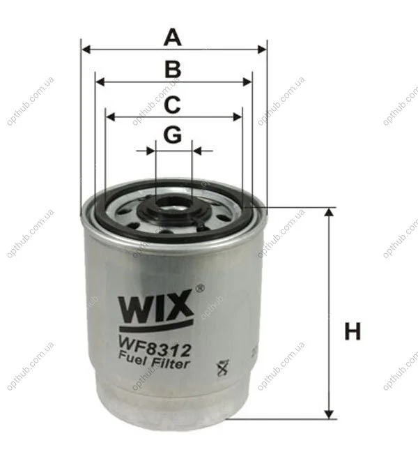 ФІЛЬТР ПАЛИВА WIX FILTERS WF8312 (фото 1)