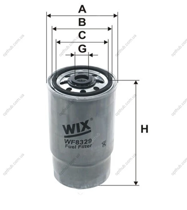 Фільтр паливний FIAT DUCATO 2.0JTD, 2.3JTD, 2.8JTD 11/02--> -ua WIX FILTERS WF8329 (фото 1)