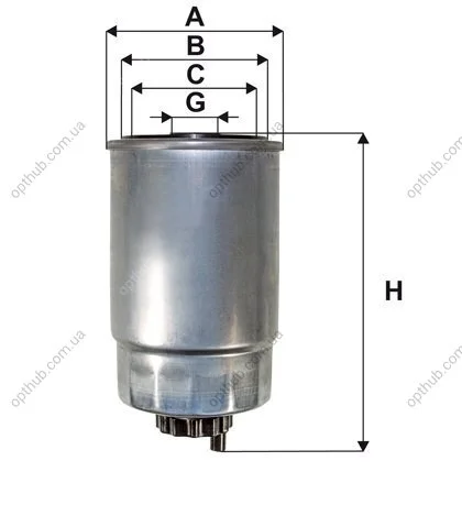 Фільтр паливний CHRYSLER VOYAGER 2.8 CRD 07-, DODGE CALIBER 2.2 CRD 10- (вир-во WIX-FILTERS) WIX FILTERS WF8499 (фото 1)
