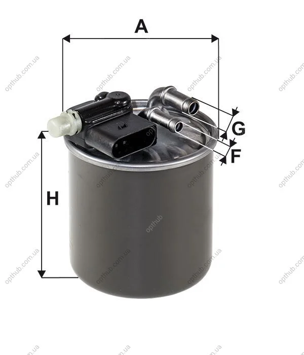 Фільтр паливний MERCEDES-BENZ A (W176), B (W246), CLA (C117), GLA (X156); INFINITI Q30/QX30 (H15E) -ua WIX FILTERS WF8516 (фото 1)