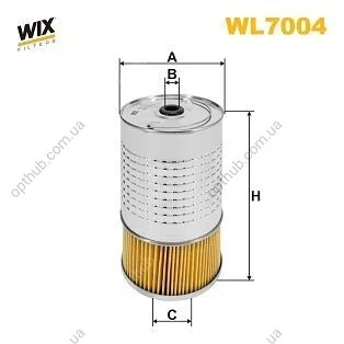 Фільтр масляний MERCEDES DIESEL SERIA W124 WIX FILTERS WL7004 (фото 1)