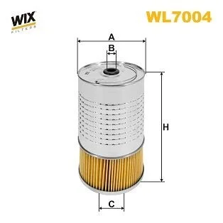 Фильтр масляный MERCEDES DIESEL SERIA W124 WIX FILTERS WL7004