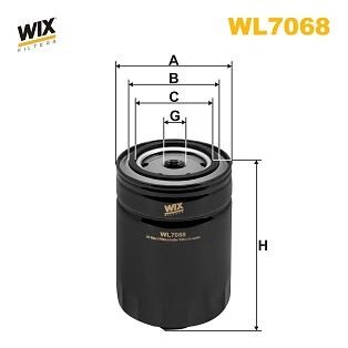 Фільтр масляний AUDI; SEAT; VOLKSWAGEN; VOLVO ? DIESEL'' WIX FILTERS WL7068
