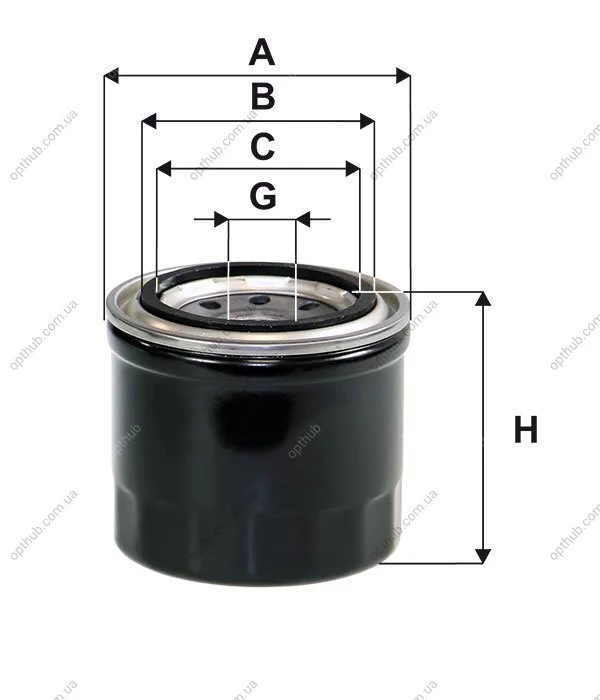 Фільтр масляний двигуна MATIZ /OP539 (вир-во WIX-FILTERS) WIX FILTERS WL7085 (фото 1)