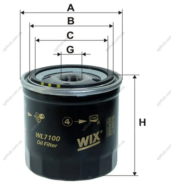Фільтр масла WIX FILTERS WL7100 (фото 1)