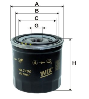 ФИЛЬТР МАСЛА WIX FILTERS WL7100