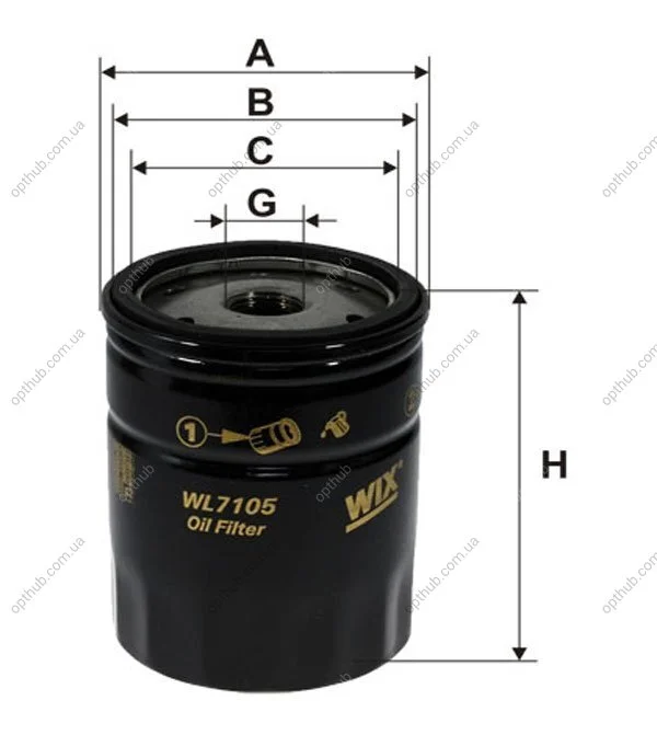 ФІЛЬТР ОЛИВИ WIX FILTERS WL7105 (фото 1)